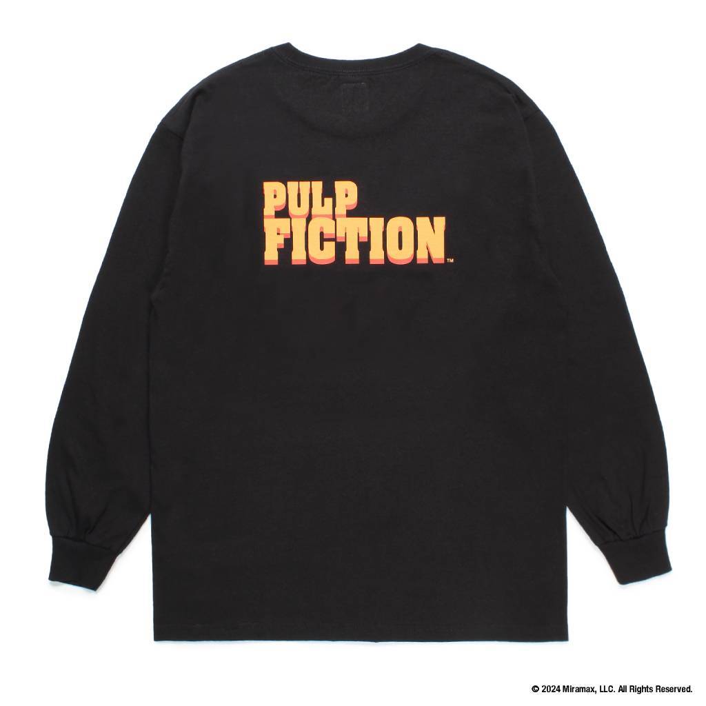 PULP FICTION | CREW NECK LONG SLEEVE T-SHIRT ( TYPE-1 ) #BLACK [PF-WM-LT01]