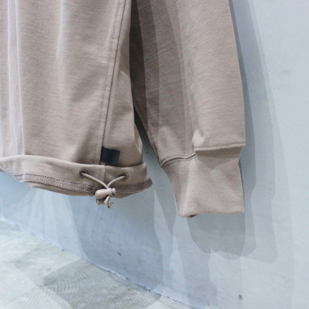 TECH DRAWSTRING L/S TEE #BEIGE [BE-40025]