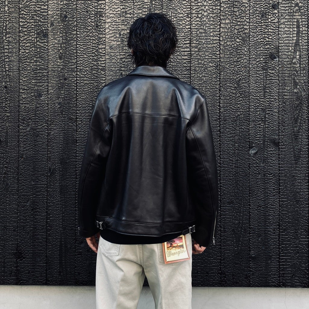 DOUBLE RIDERS LEATHER JACKET ( TYPE-2 ) #BLACK [25FW-WMO-BL03]