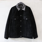 SUEDE LEATHER TRUCKER JACKET #BLACK [24FW-WMO-BL08]