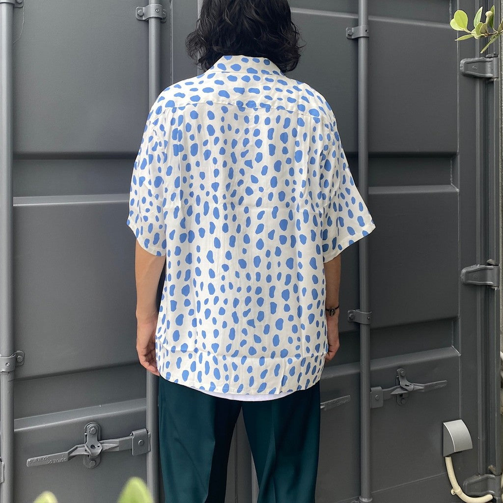 HAWAIIAN SHIRT S/S -TYPE 2- #WHITE-BLUE [24SS-WMS-HI02]
