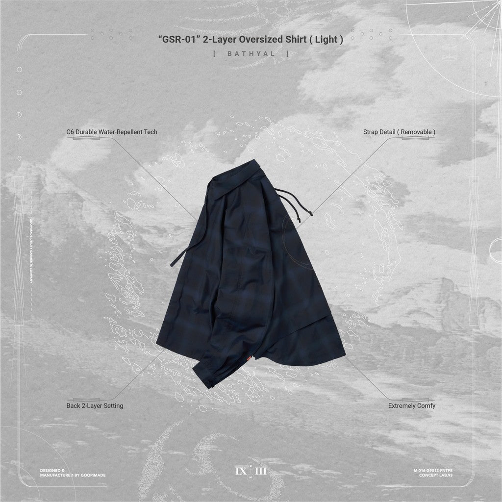 "GSR-01" 雙層寬鬆襯衫（淺色） #BATHYAL [GOOPI-24AW-SEP-01]