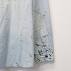 PAINT STAINED CHAMBRAY SHIRT, VENT HOLES #AGED INDIGO [BW252-PSCSV]