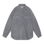 OVERDYE CORD DESIGN BIG SHIRT #GREY [CES26SH04]