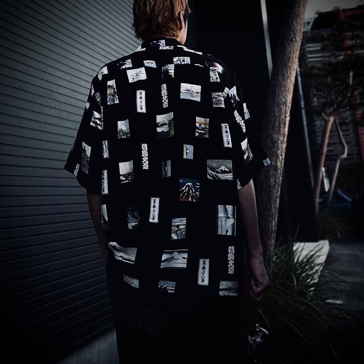 葛飾北斎 | S/S HAWAIIAN SHIRT #BLACK [HOKUSAI-WM-HI01]