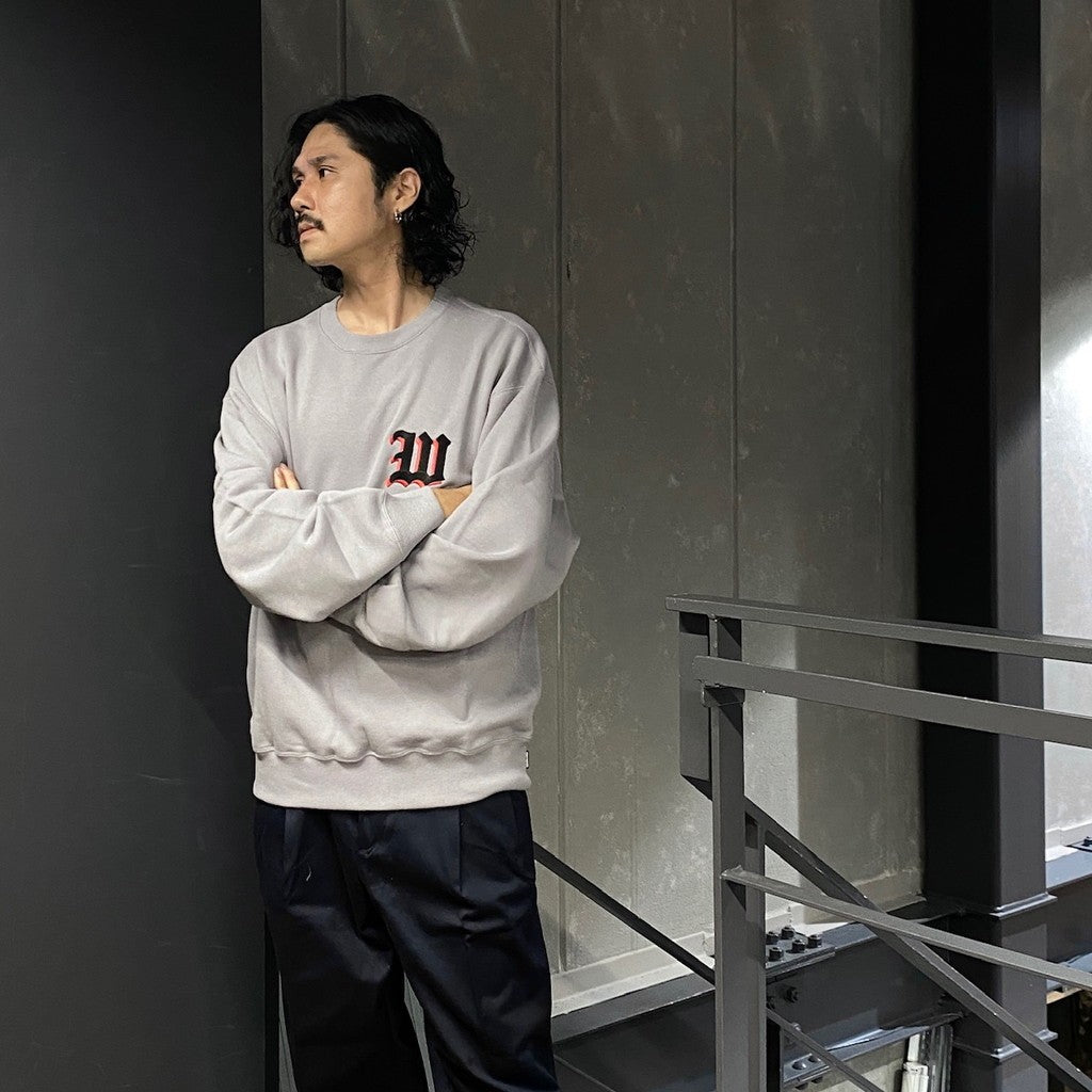 中厚圓領運動衫（TYPE-2）#灰色 [24FW-WMC-SS08]