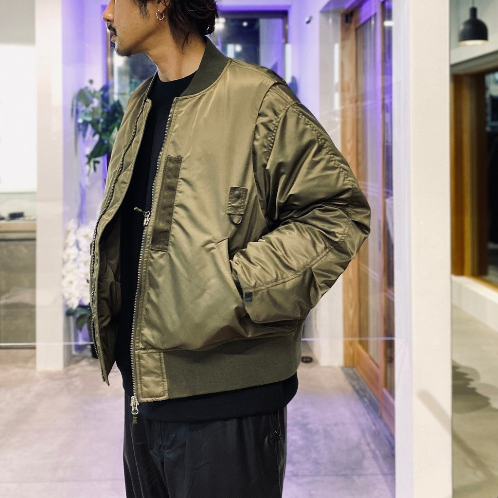 TECH 2WAY MA-1 DOWN JACKET #BROWNKAHKI [BW-40025W]