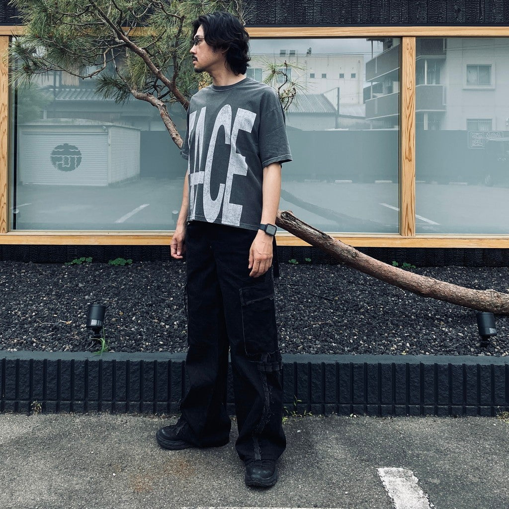 Slash Seam Twist Cargo Jeans (NOIR) #AGED BLACK [M-P1-PT21