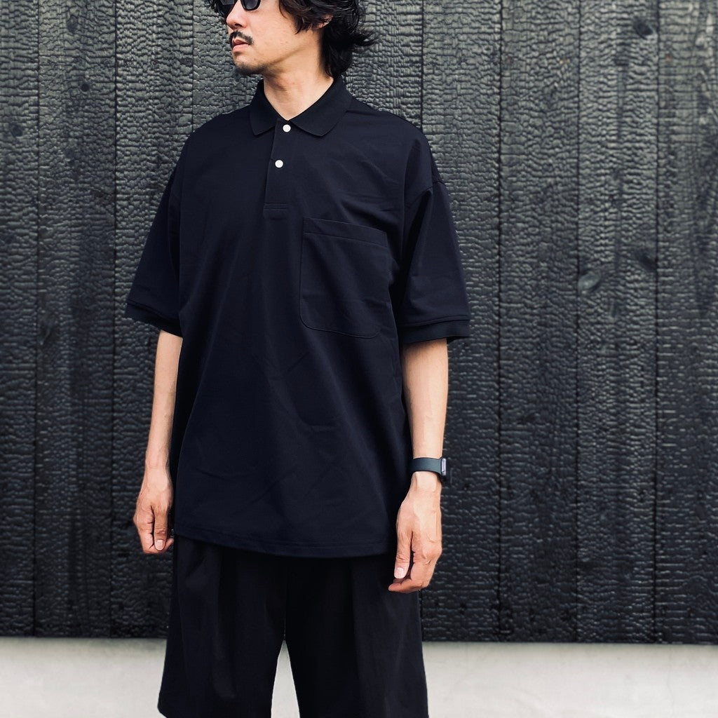 TECH POLO SHIRT S/S #BLACK [BE-37026] - cocorozashi 三重県四日市市