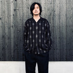 OMBRE CHECK OPEN COLLAR SHIRT L/S ( TYPE-2 ) #GRAY [26FW-WMS-OC02]