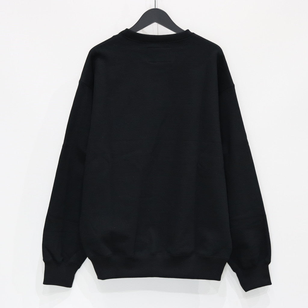 HEAVY WEIGHT CREW NECK SWEAT SHIRT ( TYPE-5 ) #BLACK [25SS-WMC-SS17]