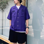 DEATH ROW RECORDS | 50'S SHIRT S/S #PURPLE [DEATHROW-WM-OC01]