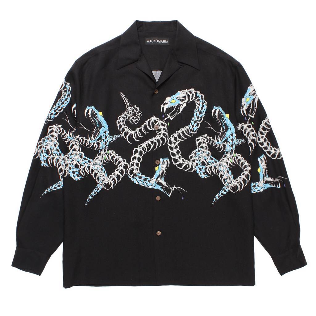 HAWAIIAN SHIRT L/S ( TYPE-4 ) #BLACK [25FW-WMS-HI04]