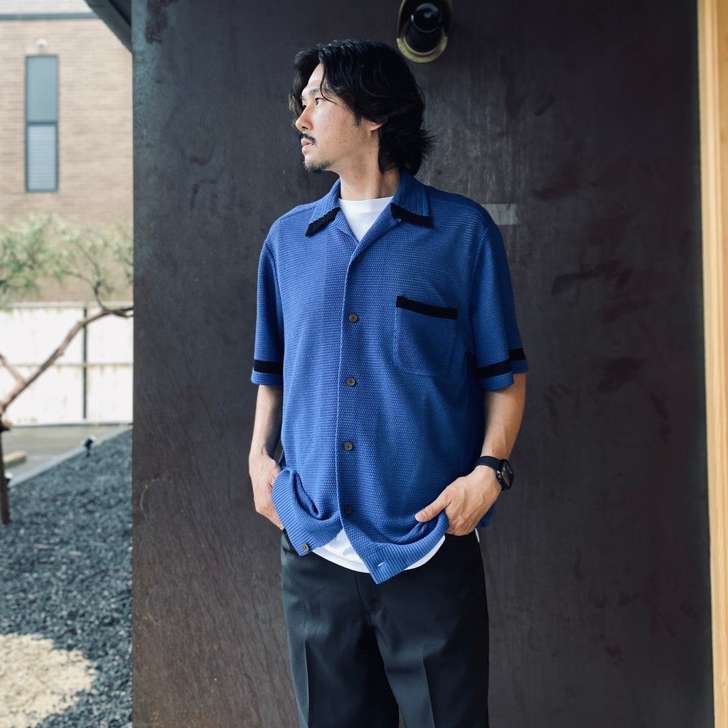 KNIT SHIRT ( TYPE-2 ) #BLUE [26SS-WMK-KN02]