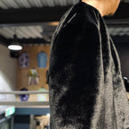 毛皮開襟衫#黑色 [SC2320-CT01]