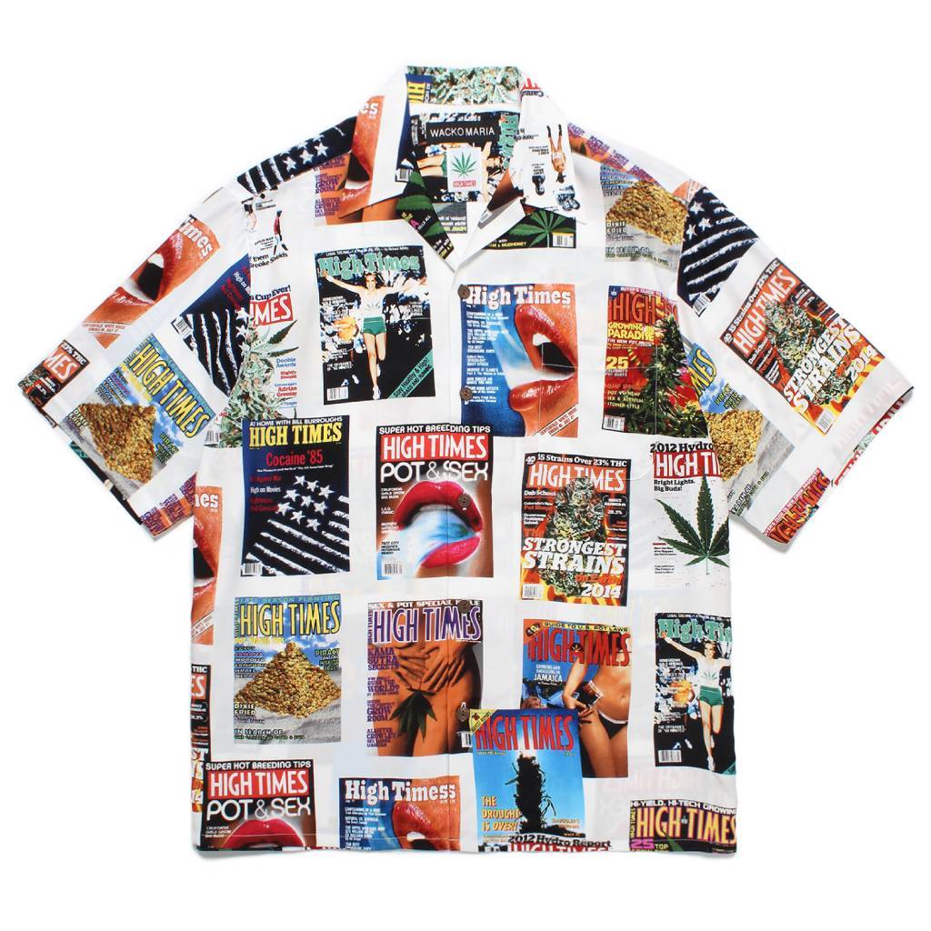 HIGHTIMES | HAWAIIAN SHIRT S/S #WHITE [HIGHTIMES-WM-HI10]