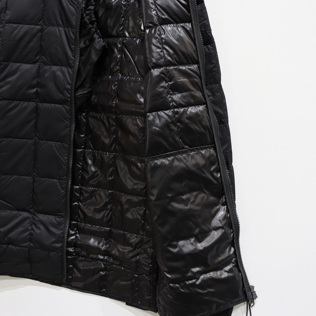 CREW NECK W-ZIP DOWN JKT #BLACK [TAION-104WZ]