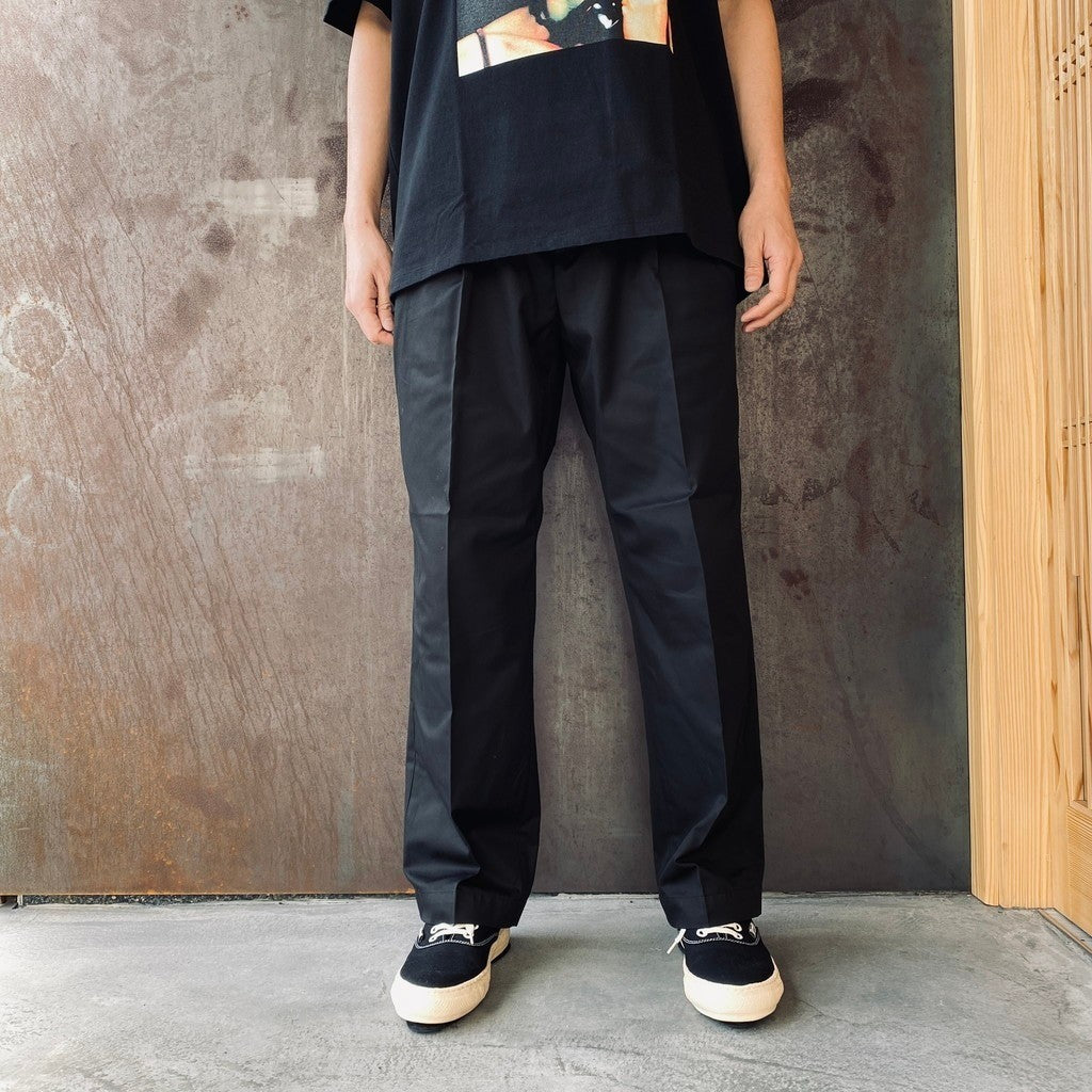 DOUBLE PLEATED CHINO TROUSERS #BLACK [26SS-WMP-PT12]
