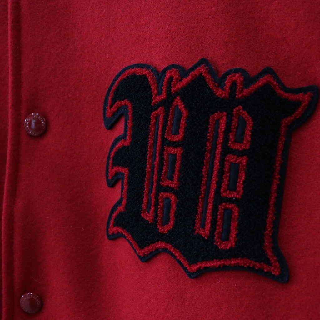 LEATHER VARSITY JACKET -B- ( TYPE-2 ) #RED [24FW-WMO-BL16]