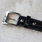 LEATHER BELT ( TYPE-1 ) #BLACK [WMGP-BL03]