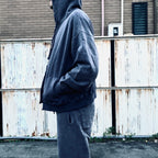 WEATHERED ZIP HOODIE #EGGPLANT [BWU-WZH]