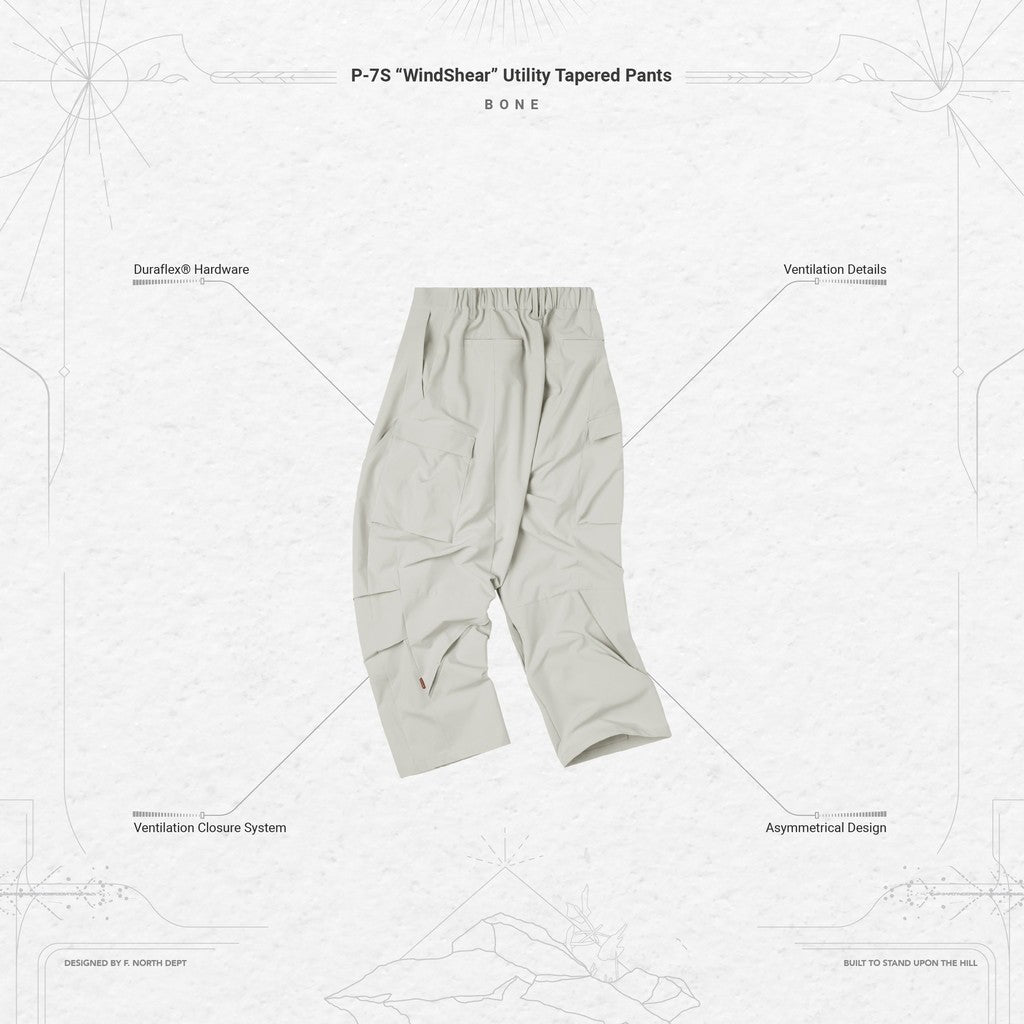P-7S 「防風剪」實用錐形褲 #BONE [GOOPI-24SS-JUN-01]