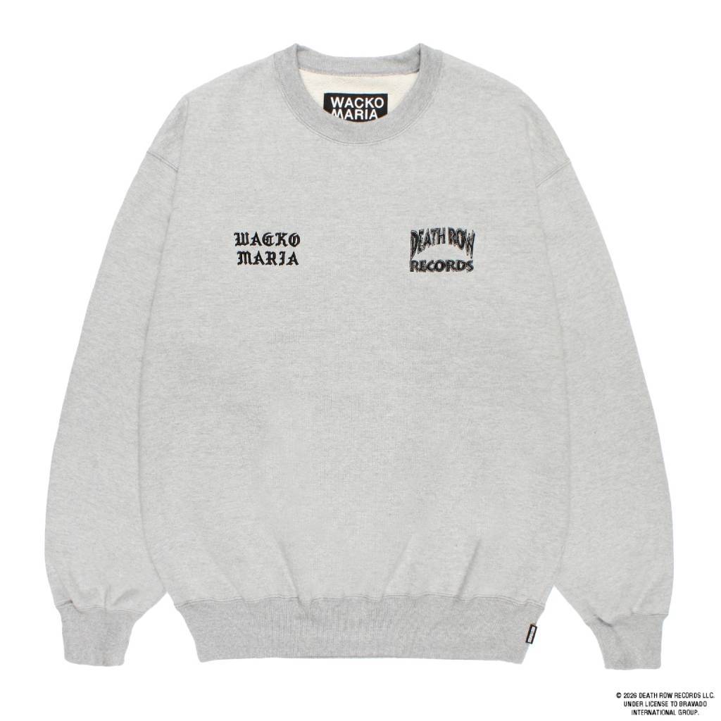 DEATH ROW RECORDS | HEAVY WEIGHT CREW NECK SWEAT SHIRT #GRAY [DEATHROW-WM-SS06]