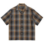 OMBRE CHECK OPEN COLLAR SHIRT S/S ( TYPE-1 ) #GRAY [26SS-WMS-OC09]