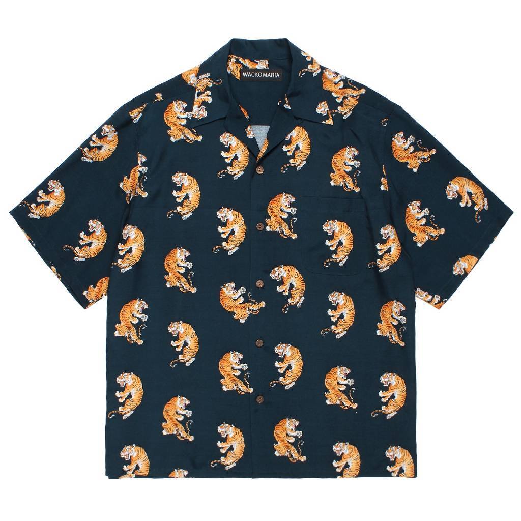 TIM LEHI | HAWAIIAN SHIRT S/S ( TYPE-2 ) #NAVY [26SS-WMS-HI04]