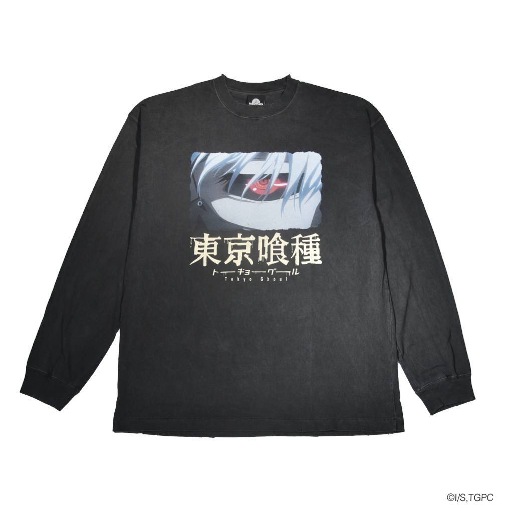東京喰種 | 長袖T卹（金木研 BACK BORN）#黑色 [TTGM25SM005]
