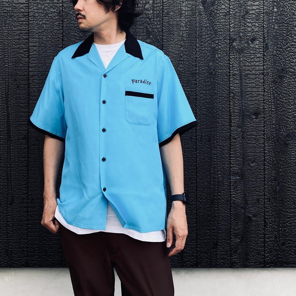 SWITCHING SHIRT S/S ( TYPE-2 ) #BLUE [26SS-WMS-OC08]