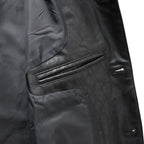 PLEATHER COAT #BLACK [LC8119]