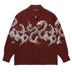 夏威夷長袖襯衫（4 型）#酒紅色 [25FW-WMS-HI04]