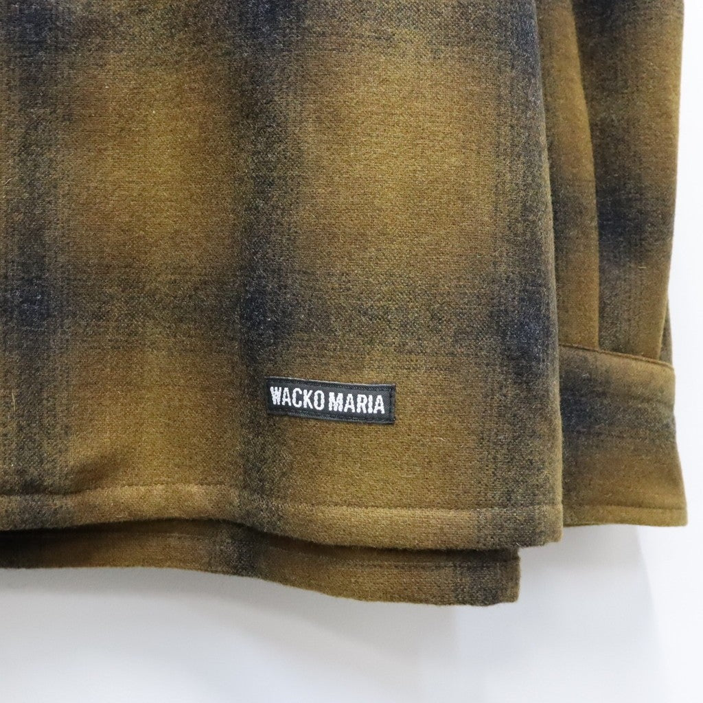 PENDLETON | WOOL OMBRE CHECK OPEN COLLAR SHIRT L/S ( TYPE-2 ) #LT-BROWN [26FW-WMS-PE02]