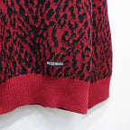 LEOPARD JACQUARD SWEATER ( TYPE-1 ) #RED [26SS-WMK-KN13]
