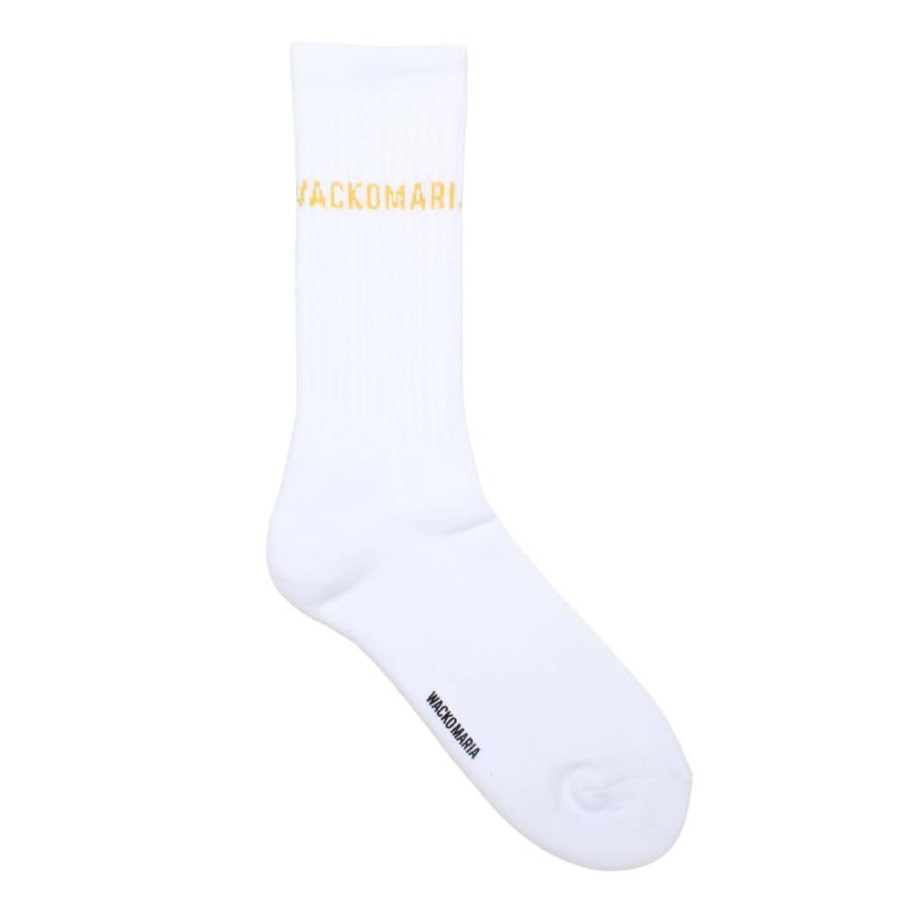 SKATER SOCKS ( TYPE-3 ) #WHITE-YELLOW [26SS-WMA-SO03]