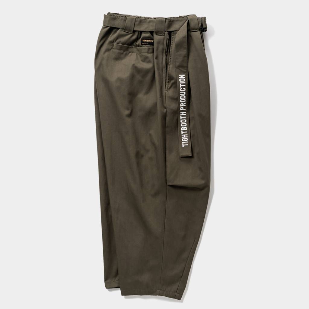 HERRINGBONE BALLOON PANTS #Olive [SS25-B06]