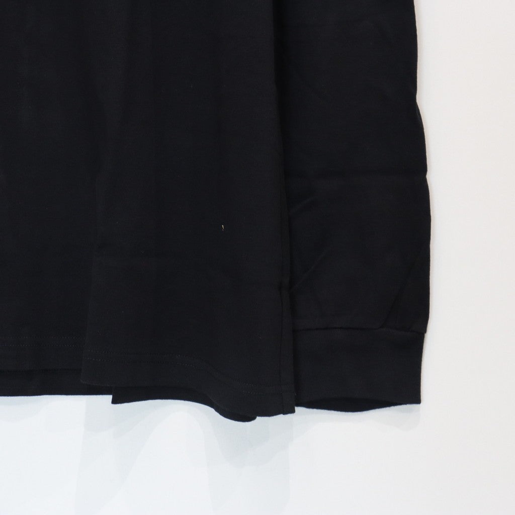 水洗重磅圓領長袖T卹 #黑色 [25FWE-WMT-LT01]