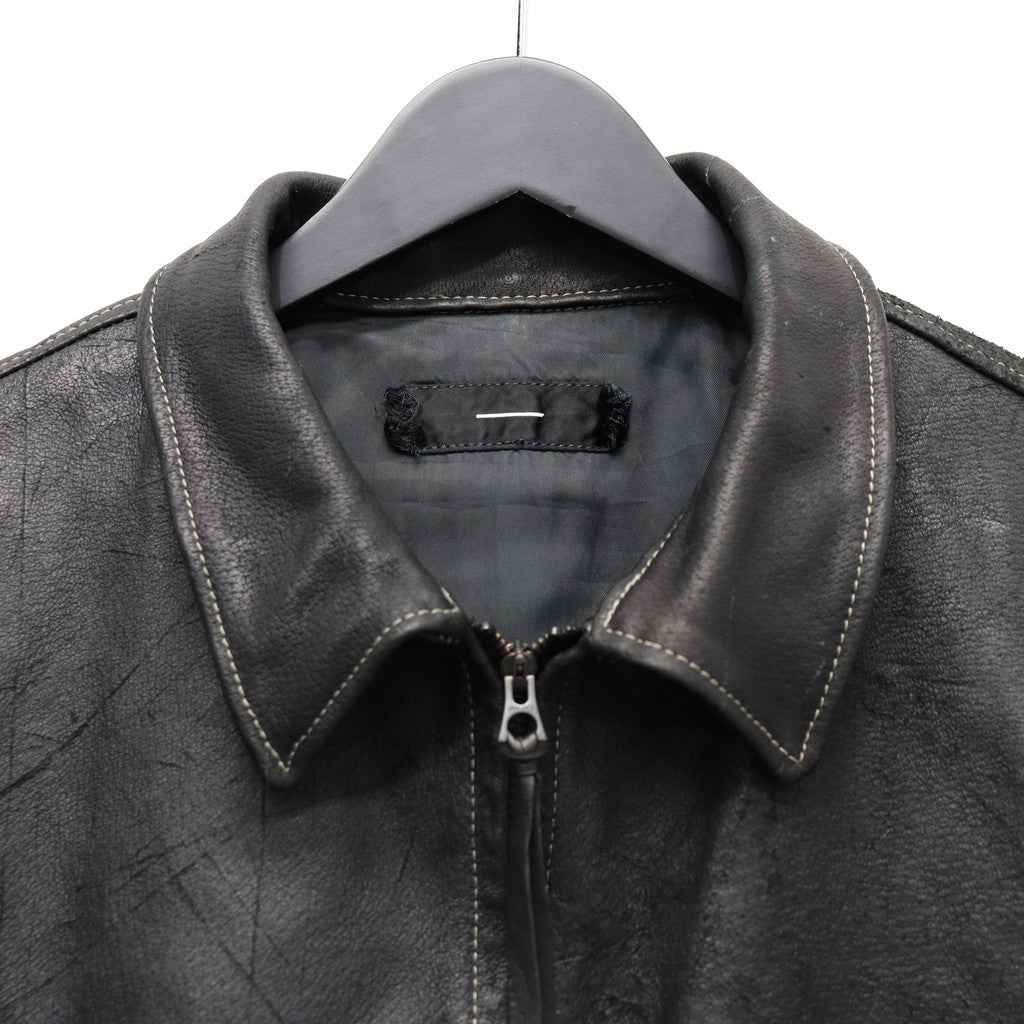Skin Jacket (VEGETABLE TANNING PIG LEATHER) #BLACK [M-P2-LW1]