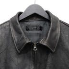 Skin Jacket (VEGETABLE TANNING PIG LEATHER) #BLACK [M-P2-LW1]
