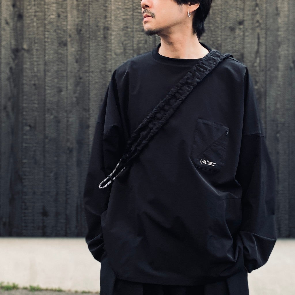 TEXTURED TWILL BODY BAG #BLACK [FTT36261B0008]