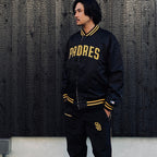 MLB | SD | REVERSIBLE VARSITY JACKET ( TYPE-3 ) #BLACK-BEIGE [MLB-WM-BL03]