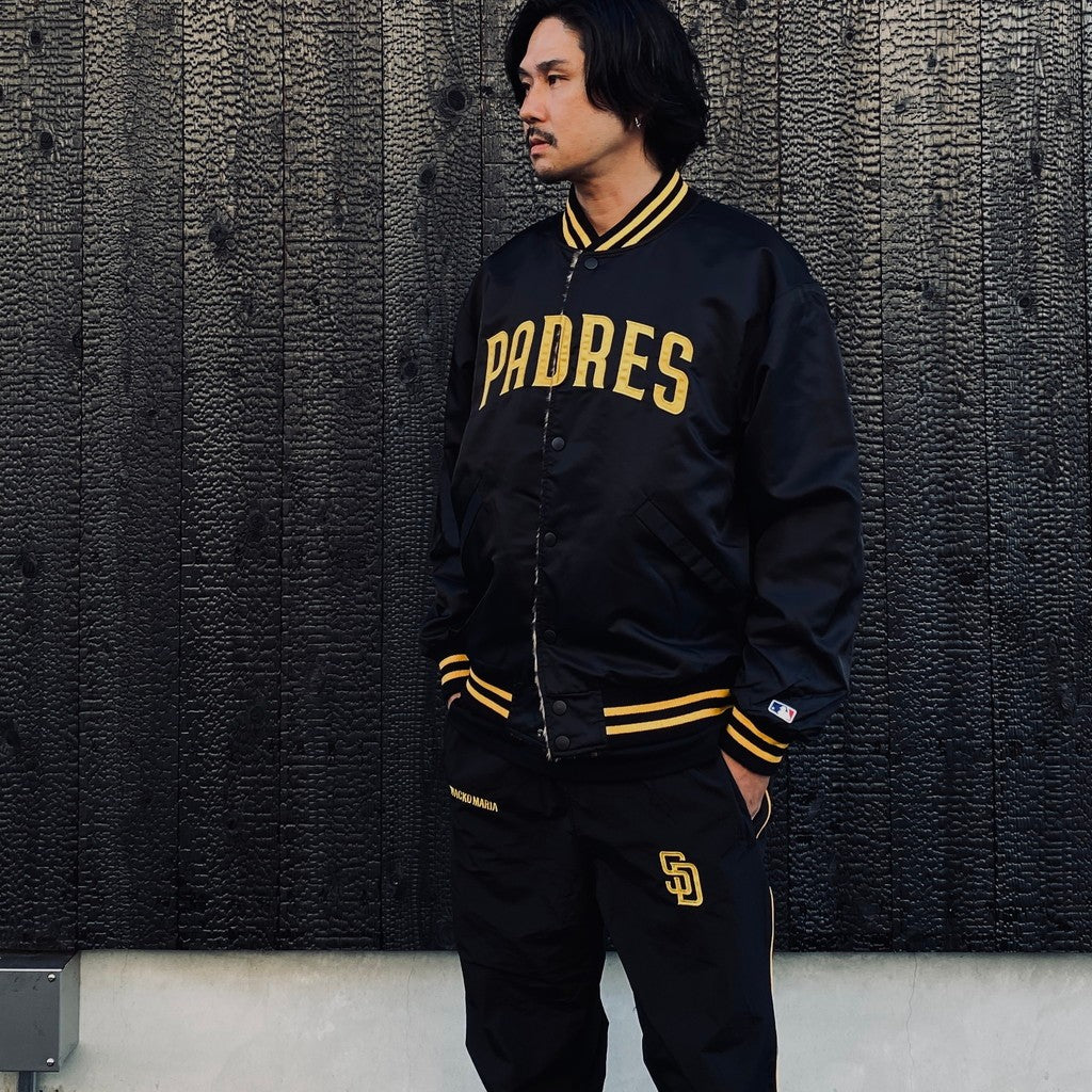 MLB | SD | REVERSIBLE VARSITY JACKET ( TYPE-3 ) #BLACK-BEIGE [MLB-WM-BL03]
