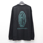 WASHED HEAVY WEIGHT CREW NECK LONG SLEEVE T-SHIRT ( TYPE-2 ) #BLACK/GREEN [26SSE-WMT-LT05]