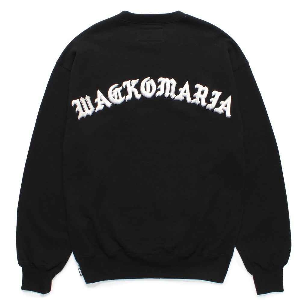 MIDDLE WEIGHT CREW NECK SWEAT SHIRT ( TYPE-2 ) #BLACK [24FW-WMC-SS08]