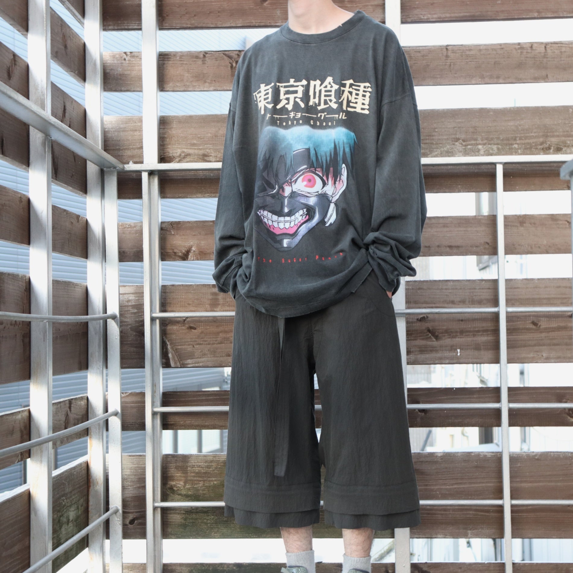 東京喰種 | 長袖T卹（金木研面具）#黑色 [TTGM25SM002]