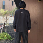 HEALTHKNIT | HENRY NECK LONG SLEEVE T-SHIRT #BLACK [26FW-WMT-HK01]