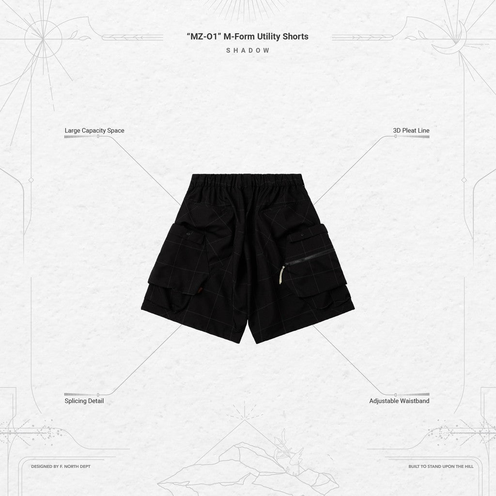 "MZ-O1" M 型實用短褲 #SHADOW [GOOPI-24SS-JUN-02]