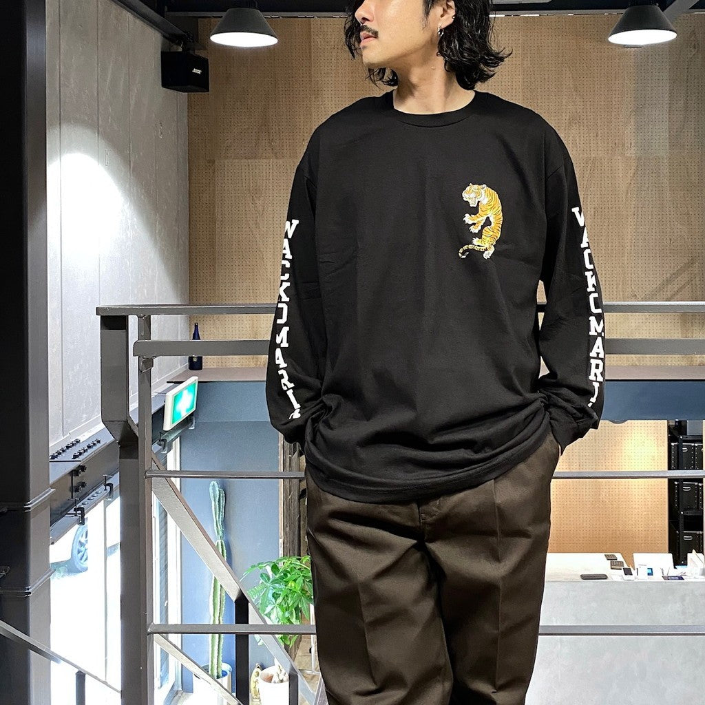 TIM LEHI | CREW NECK LONG SLEEVE T-SHIRT ( TYPE-2 ) #BLACK [24FW-WMT-LT02]