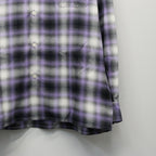 OMBRE CHECK OPEN COLLAR SHIRT L/S (TYPE-1) #PURPLE [25FW-WMS-OC05]